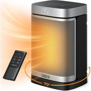 Dreo Aquecedores De Ambiente Interno Oscilante De 70° Preto
