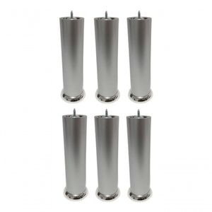 Kit Com 6 Pés Para Armário De Cozinha Gabinete De Pia Balcão 20cm Topper Cinza