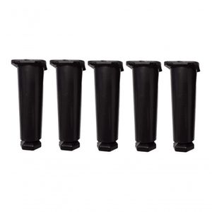 Kit Com 5 Pés Para Gabinete De Pia Armário Balcão 14cm Regulável Geli Preto