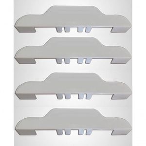 Kit Com 4 Cantoneiras Cama Box Baú Cinza Maleáveis Protetora