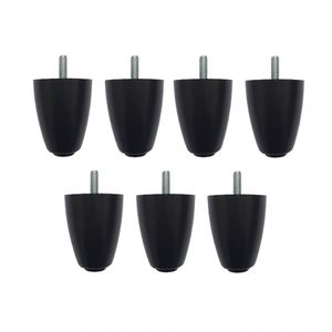 Kit Com 7 Pés Para Cama Box Baú P70 Rosca 5-16 Preto