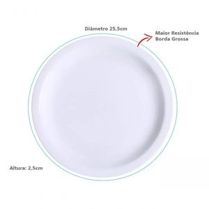 Kit 12 Pratos De Mesa Porcelana Iguaçu Almoço Jantar Germer