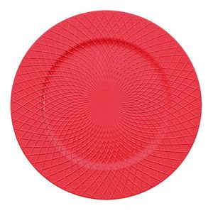 Sousplat Sea Vermelho 33 Cm - Mimo Style