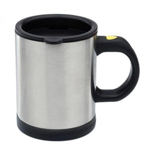 Caneca Copo Mixer De Inox Com Tampa 380 Ml Lyor