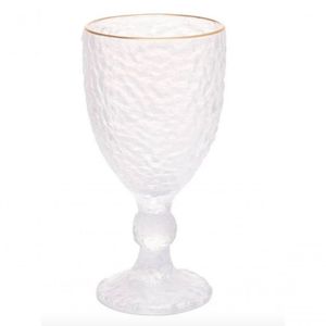 Taça De água Cristal Com Fio De Ouro 320 Ml - Lyor