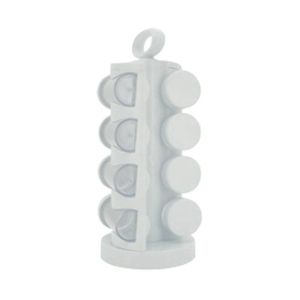 Porta Condimentos E Temperos Poliestireno Giratorio Branco 8 Peças