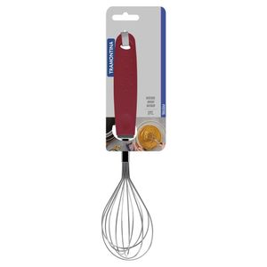 Batedor Manual Tramontina Utilita Em Aço Inox Com Cabo De Polipropileno Vermelho