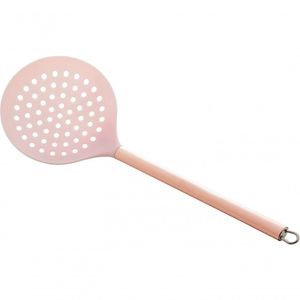 Escumadeira De Nylon Com Cabo De Aço Inox Rose 30 Cm - Lyor
