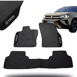 Kit Tapete Emborrachado Vw Taos 2021 Em Diante 3 Peças