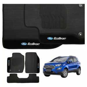 Kit Tapete Emborrachado Ecosport 2013 Em Diante 3 Peças
