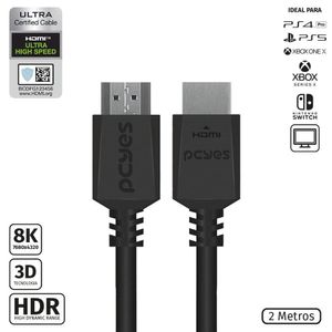 Cabo Hdmi Ultra 2.1 28awg Puro Cobre 8k 1080- 144hz 2 Metros - Phm8k-2