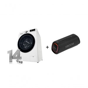 Combo Lava e Seca Smart LG VC2 14kg 127V Branca + Caixa de Som Portátil LG XBOOM Go XG5