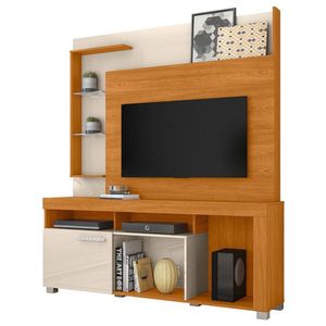 Estante Home Theater ícaro Cinamomo Off White - Madetec