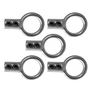 Kit 50 Terminal Para Cabo De Aço Academia Reparo Musculação Fitness - Prata
