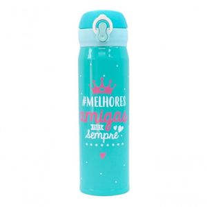 Garrafa Térmica Verde Melhores Amigas Para Sempre 400ml