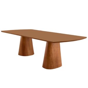 Mesa Para Sala De Jantar Noronha Moderna Mobília Cinamomo Imbuia