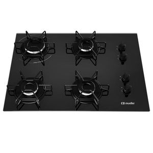 Cooktop Mueller 4 Bocas Com Queimador Ultra Chama MCG114BG1 Bivolt