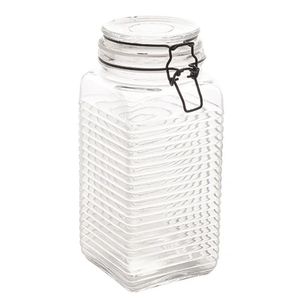 Kit Dois Potes Herméticos Com Metal Preto 1,33l + 1,78l