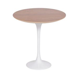 Mesa Saarinen Lateral Imbuia 42cm - Base Branca