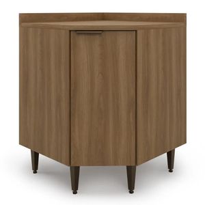 Balcão De Canto Para Cozinha Paris 1 Porta Nogal Batrol Nogal