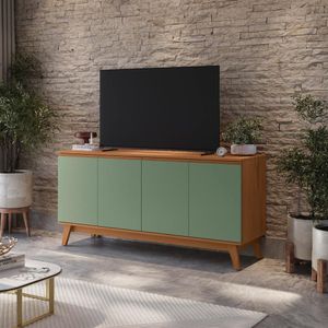 Aparador Kappesberg 4 Portas Canela/verde 156cm