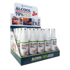 Álcool Isopropílico 70% 60ml Pump Implastec - Cx - 20