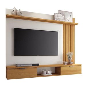 Painel Para Tv Lets Cinamomo Off White - Hb Móveis
