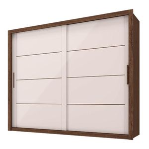 Guarda Roupa Casal Imperador Plus Jacarandá Off White - Zanzini