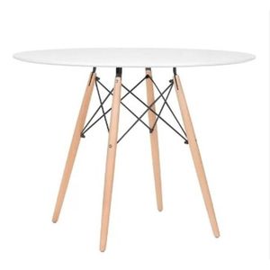 Mesa De Jantar Redonda Eames Eiffel 120cm Branca