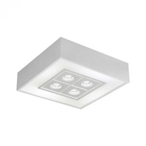 Plafon Focus Branco 4xe27 + 4xmr16 - Usina Iluminação