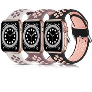 Lerobo 3 Pack Pulseiras P- Apple Watch 38-49mm, Silicone S-m