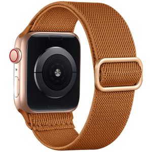 Lerobo Pulseira Trançada P- Apple Watch 38-49mm, Nylon Ajustável (caramelo)