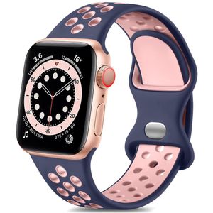 Lerobo Sport Band Silicone Resp. Apple Watch 38-49mm (azul E Rosa)