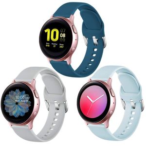 Lerobo 3 Pack Pulseiras Silicone 20mm P- Galaxy Watch Active 2 (cinza-azul Claro-azul Ardósia)