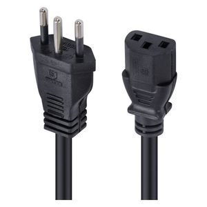 Cabo De Força Tripolar Para Fonte 3x0,75 Mm 250v - 0,5m (10 Un) - Pc / 10