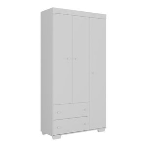Guarda-roupas Infantil Flex 3 Portas E 2 Gavetas Algodão Doce Multimóveis Mp4245 Branco