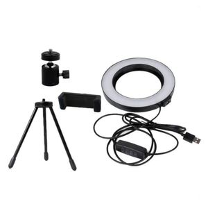 Ring Light De Mesa Iluminador Tripé 6 Polegadas C/ Suporte
