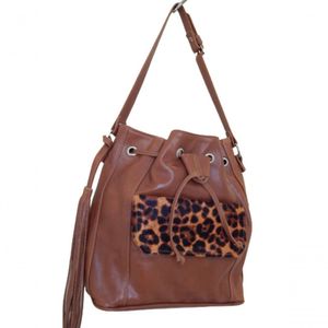 Bolsa Saco Em Couro Zup Caramelo