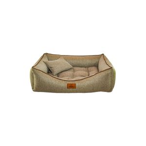 Cama Para Cachorro Retangular Em Linho Marrom Média (m) 55 X 42 Cm