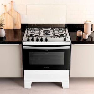 Fogão Agile 5 Bocas 86,5 Litros Atlas Branco Bivolt