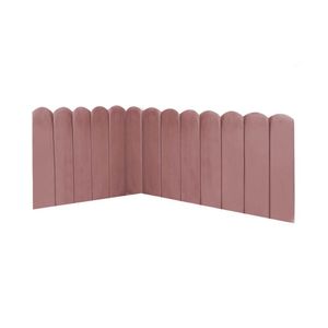 Cabeceira Painel Cama Casal Box Nuvem Suede Sandy 140 Cm Cor:rosê