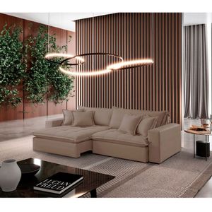 Sofá Zen Veludo 02 Módulos 80 Cm B25 Meu Sofá Online B002 Veludo Capuccino