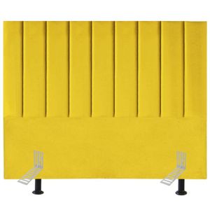 Cabeceira Cama Casal Queen Size 160 Cm Eloá Suede E Frame Cor:amarelo