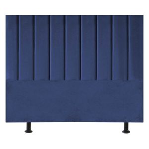 Cabeceira Cama Casal Queen Size 160 Cm Eloá Veludo E Frame Cor:azul Marinho