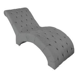 Recamier Divã Espreguiçadeira Para Sala Cliníca Estética Queila Suede Cor:cinza