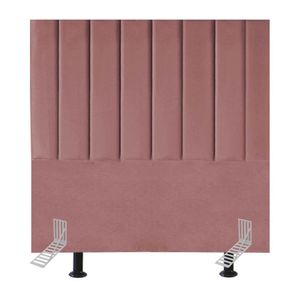 Cabeceira Estofada Cama Solteiro Box 100 Cm Catarina Veludo E Frame rosé