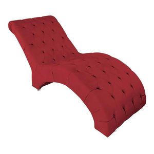 Recamier Divã Espreguiçadeira Sala Cliníca Rafaela Suede vermelho