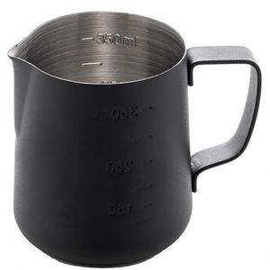 Leiteira Pitcher Cremeira Aço Inox Preta 350ml - Lyor