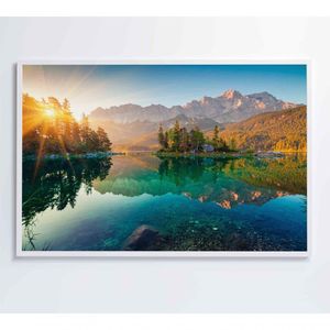 Quadro Sunrise Nos Alpes Alemães Medidas 60x40 Cm Impressão Tecido Canvas
