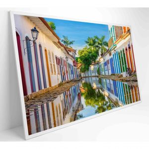 Quadro Cidade De Paraty Alagada Medidas 40x60 Cm Impressão Vidro Acrílico